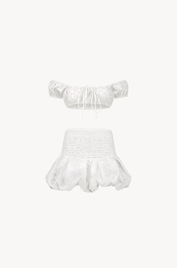leslie amon Puff Set - Top & Skirt