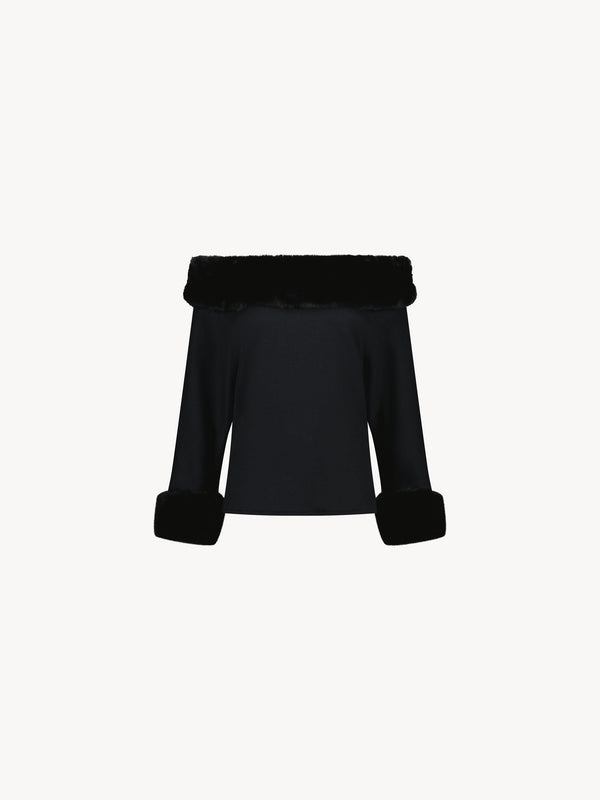 leslie amon Sade top - Black