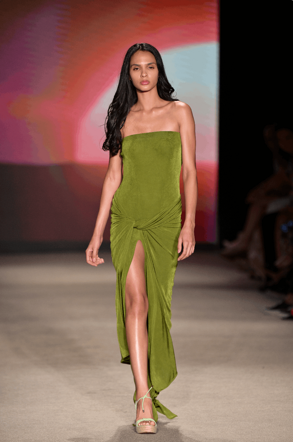 Leslie Amon Sarong Twist Dress