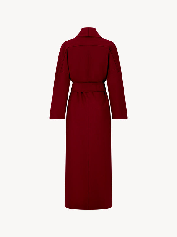Leslie Amon Shawl Coat - Burgundy