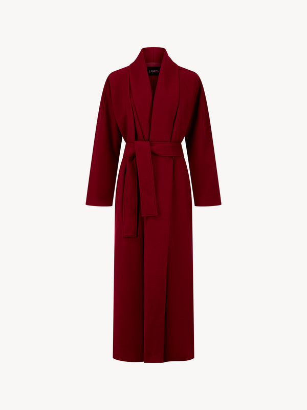 leslie amon Shawl coat - Burgundy