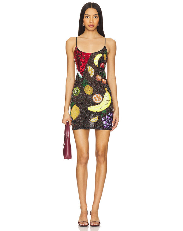 Leslie Amon Sparkly Tutti Frutti Dress