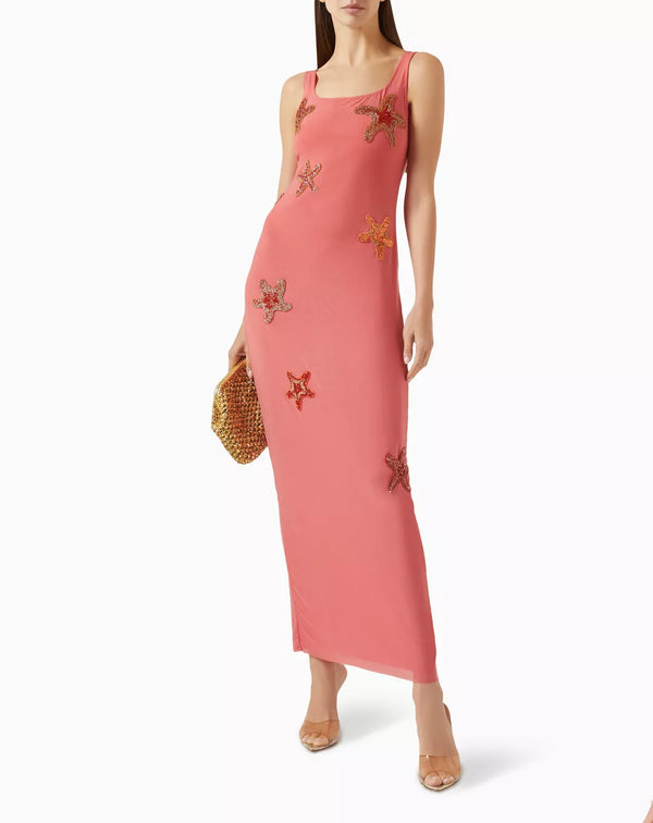 Leslie Amon Starfish Tank Dress - Coral