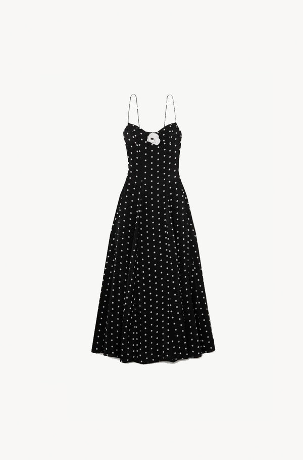 leslie amon Timeless maxi dress - Black & white dots