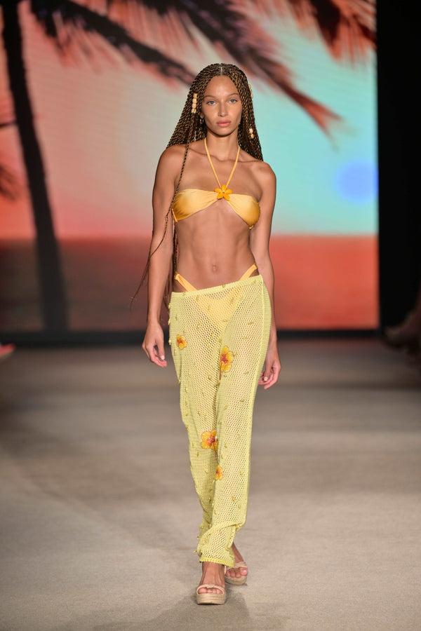 Leslie Amon Treasure Hibiscus Maxi Skirt