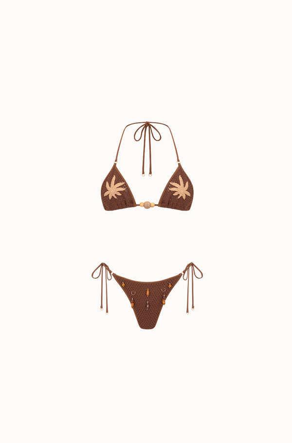 leslie amon Treasure Jamaica bikini set - Brown