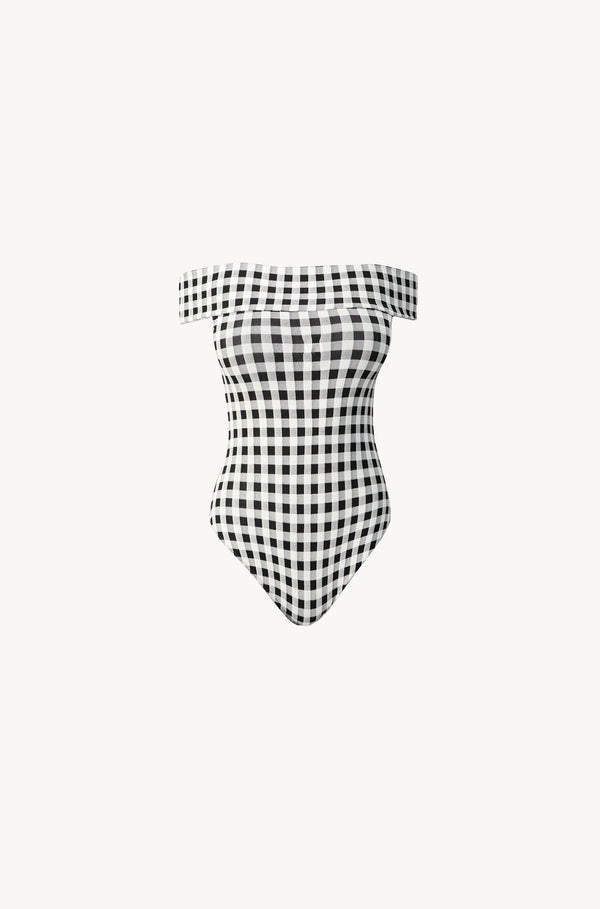 leslie amon Rosalia one piece - Black and white gingham