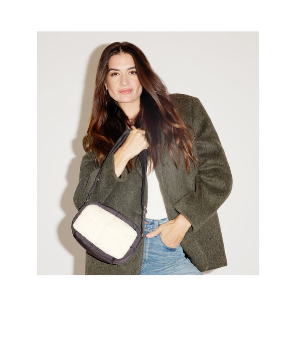 Lesportsac Puffy Sherpa Cube Crossbody
