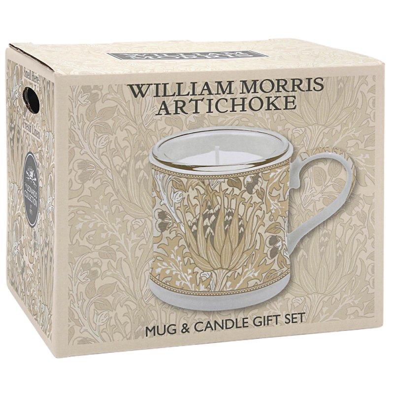 Lesser & Pavey ARTICHOKE CANDLE GIFT SET Wm. MORRIS FRESH LINEN LP76662