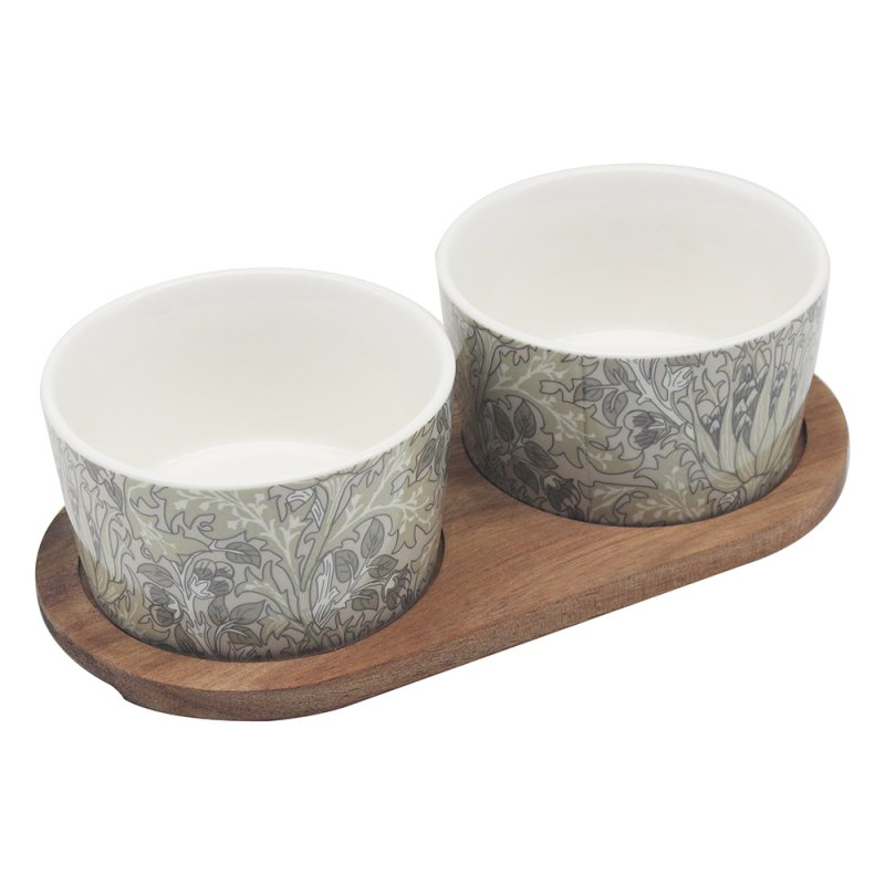 Lesser & Pavey ARTICHOKE SNACK BOWLS WOODEN BASE LP75842