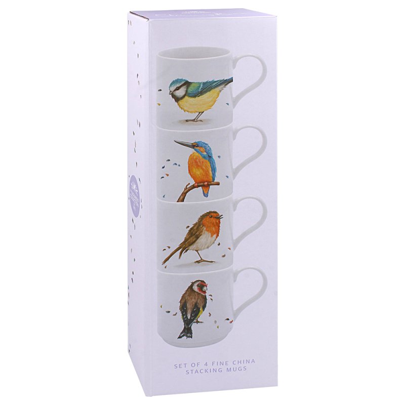 Lesser & Pavey BRITISH BIRDS STACKING MUGS S4 LP96736