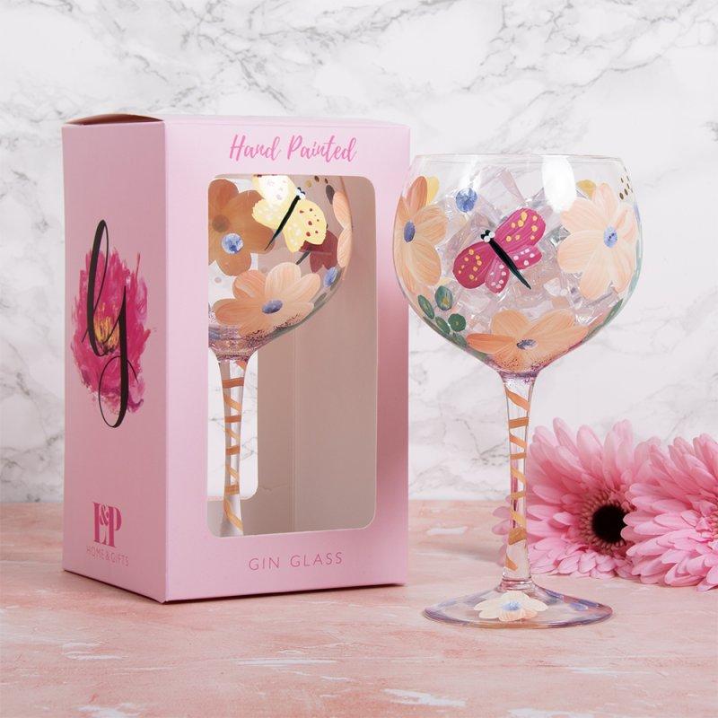 lesser & pavey BUSY LIZZE BUTTERFLIES GIN GLS LP75741