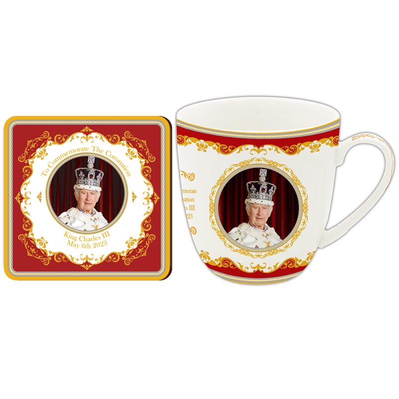 lesser & pavey CHARLES III CORONATION MUG&COA LP18247