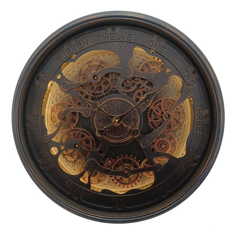 Lesser & Pavey COG CLOCK LIGHT UP BRONZE 76CM LP76495