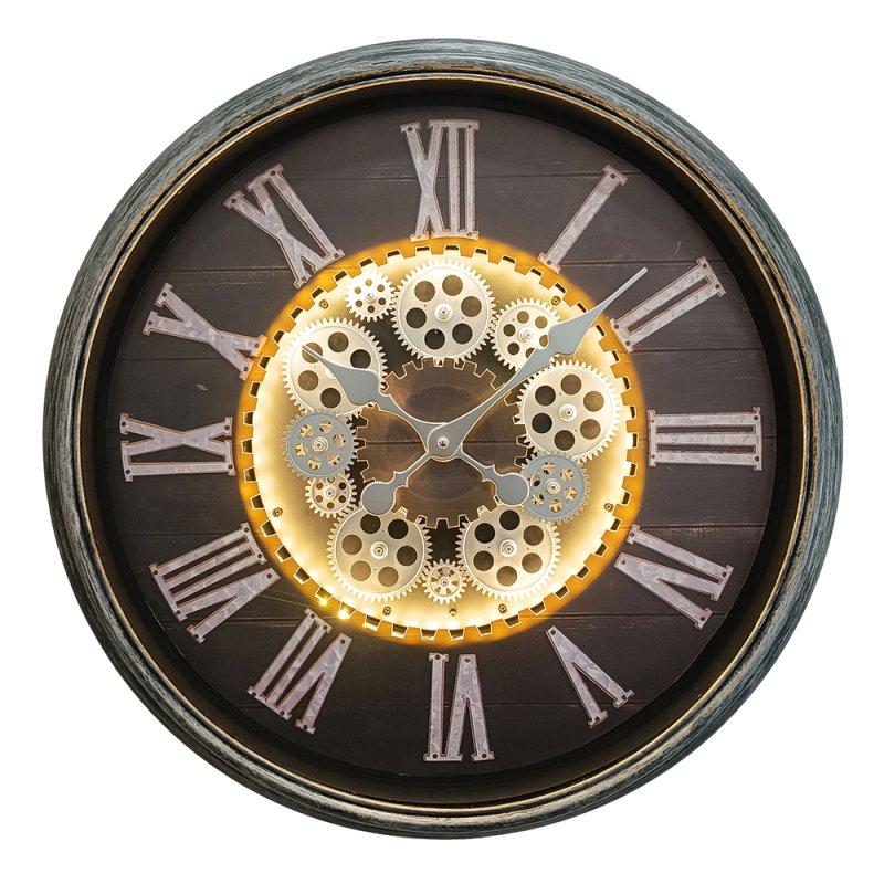 Lesser & Pavey COG CLOCK LIGHT UP SILVER 58CM LP76492