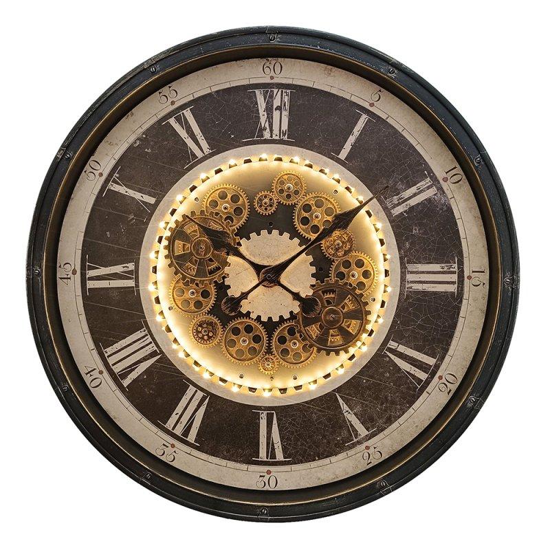 Lesser & Pavey COG CLOCK LIGHT UP SILVER 76CM LP76493