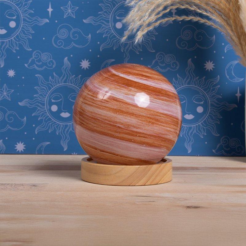 Lesser & Pavey COSMIC PLANET LAMP PINK & BRN 12CM LP76500