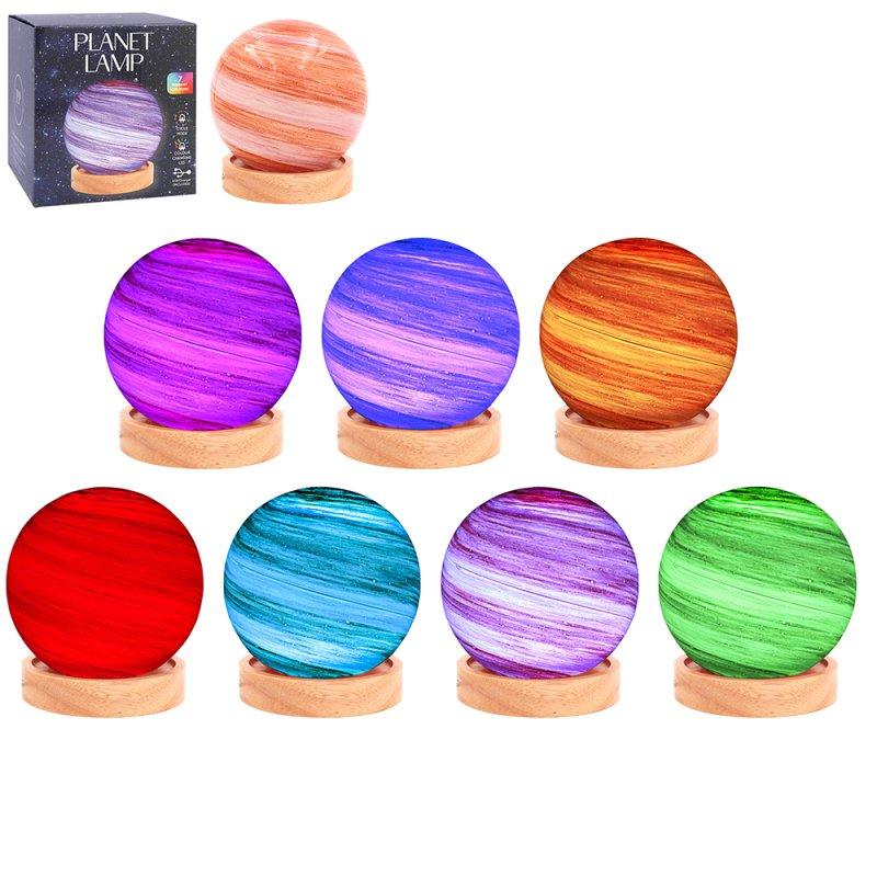 Lesser & Pavey COSMIC PLANET LAMP PINK & BRN 12CM LP76500