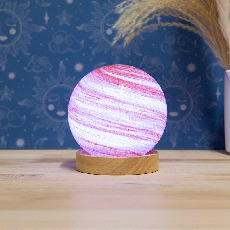 lesser & pavey COSMIC PLANET LAMP PINK & BRN 12CM LP76500