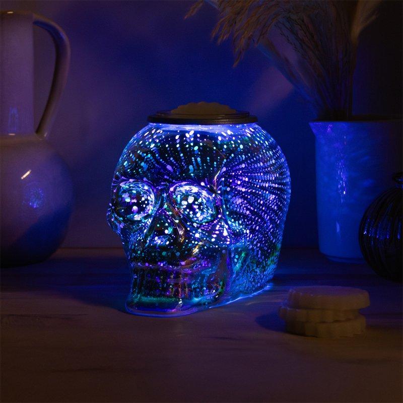 Lesser & Pavey DESIRE AROMA LAMP SKULL COLOUR CHANGE LP76301
