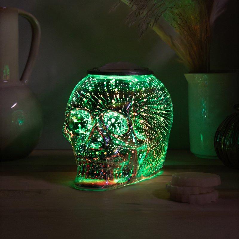 Lesser & Pavey DESIRE AROMA LAMP SKULL COLOUR CHANGE LP76301