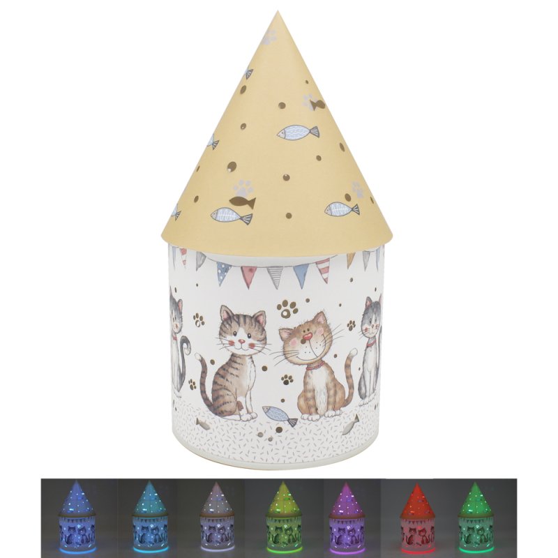 lesser & pavey FAITHFUL FRIENDS CAT LED HOUSE LP74438