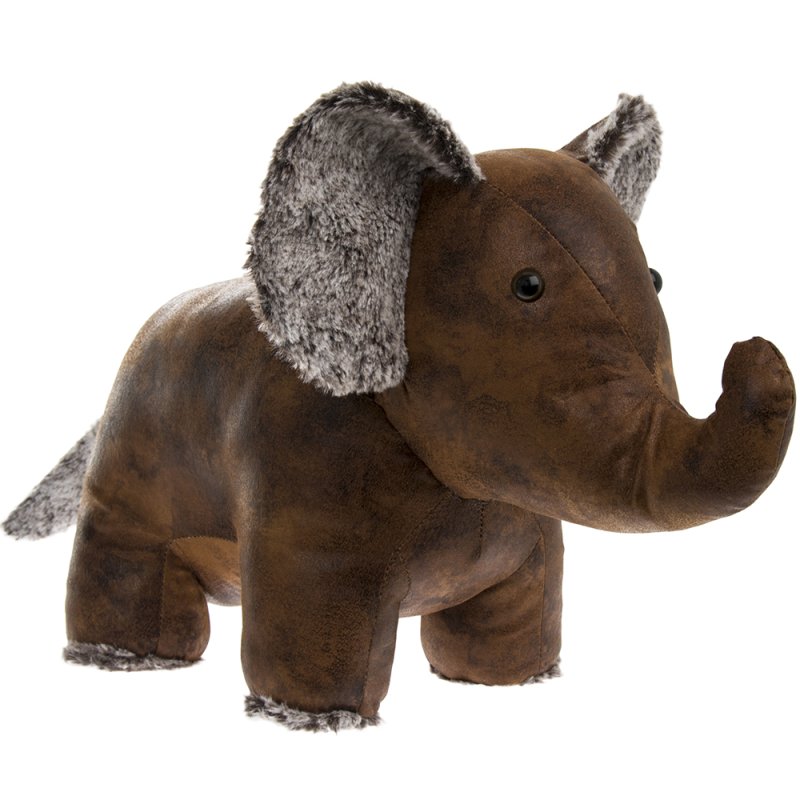 lesser & pavey FAUX LEATHER ELEPHANT DOORSTOP LP41989