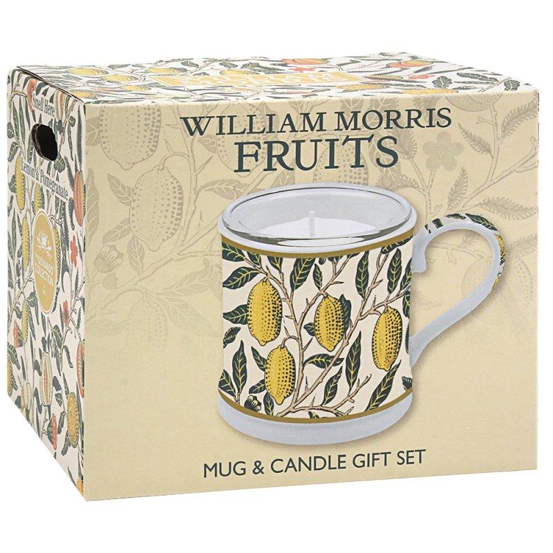 Lesser & Pavey FRUITS CANDLE GIFT SET Wm. MORRIS POMEGRANITE NOIR LP76661