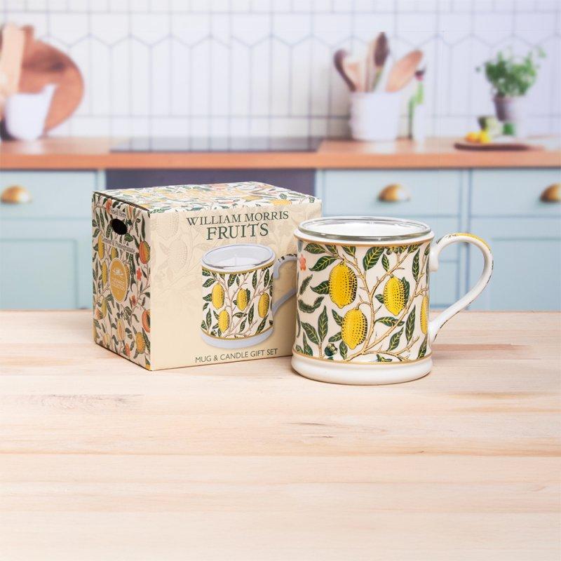 lesser & pavey FRUITS CANDLE GIFT SET Wm. MORRIS POMEGRANITE NOIR LP76661