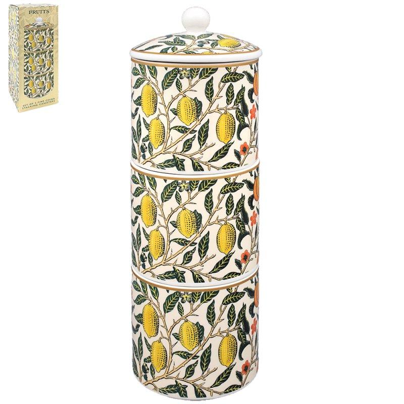 Lesser & Pavey FRUITS STACKING COVERED JAR S3 LP96334