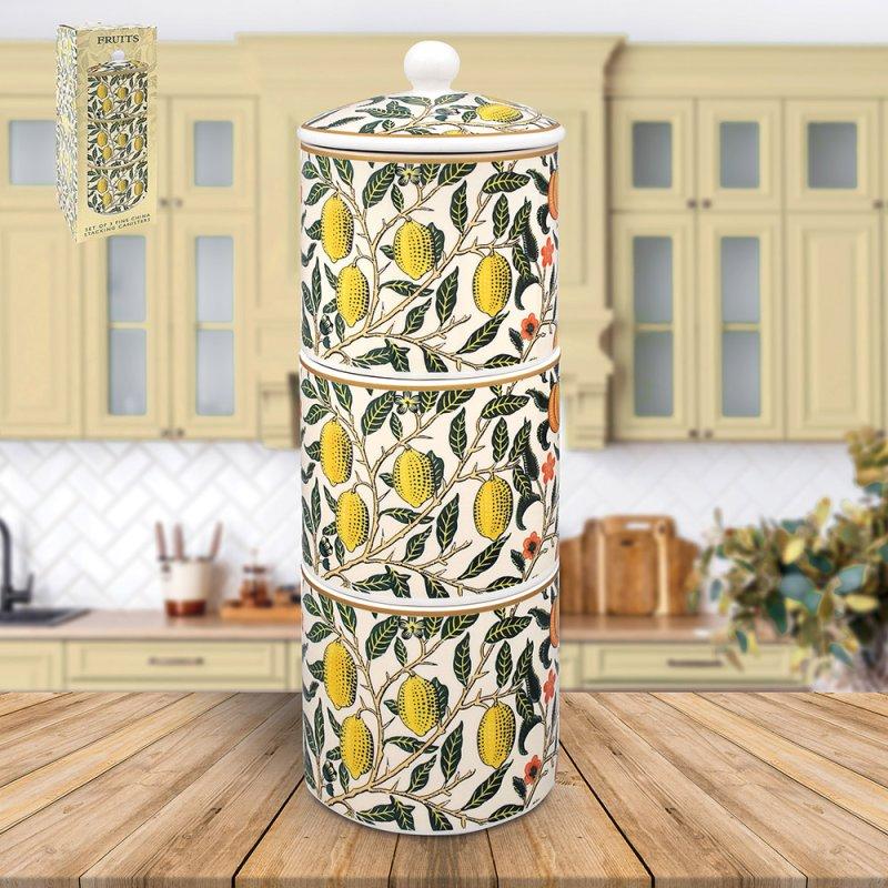 lesser & pavey FRUITS STACKING COVERED JAR S3 LP96334