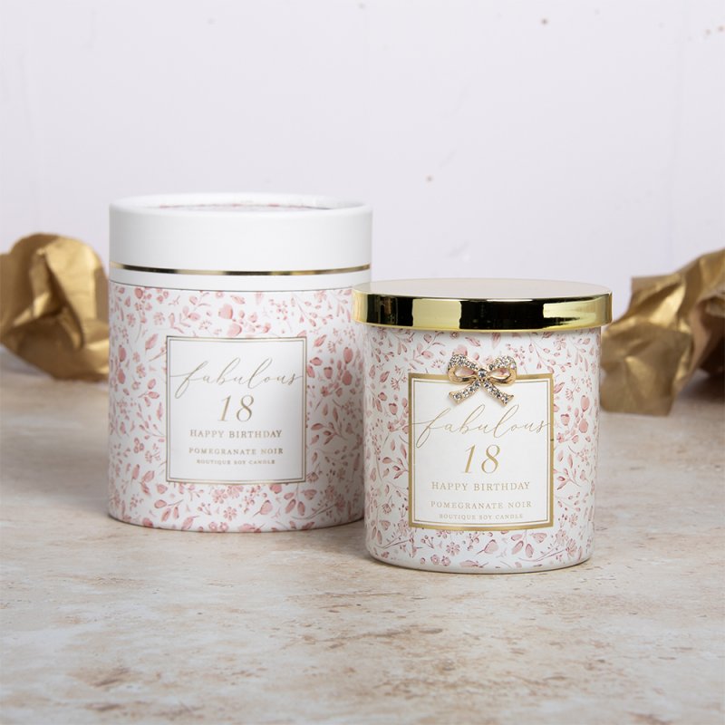 lesser & pavey HAPPY BIRTHDAY 18TH CANDLE POMEGRANTE NOIR LP75405