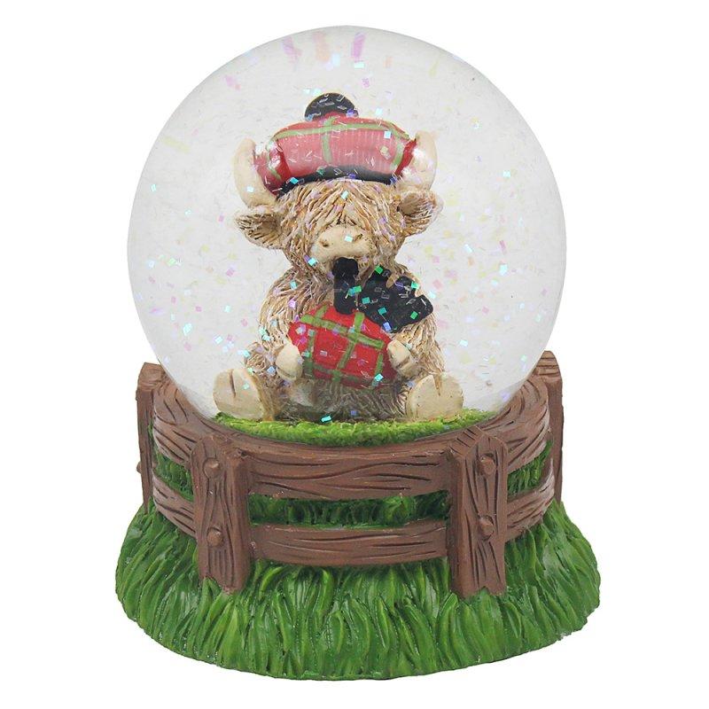 Lesser & Pavey HIGHLAND COW BAGPIPE WATERGLOB LP75332