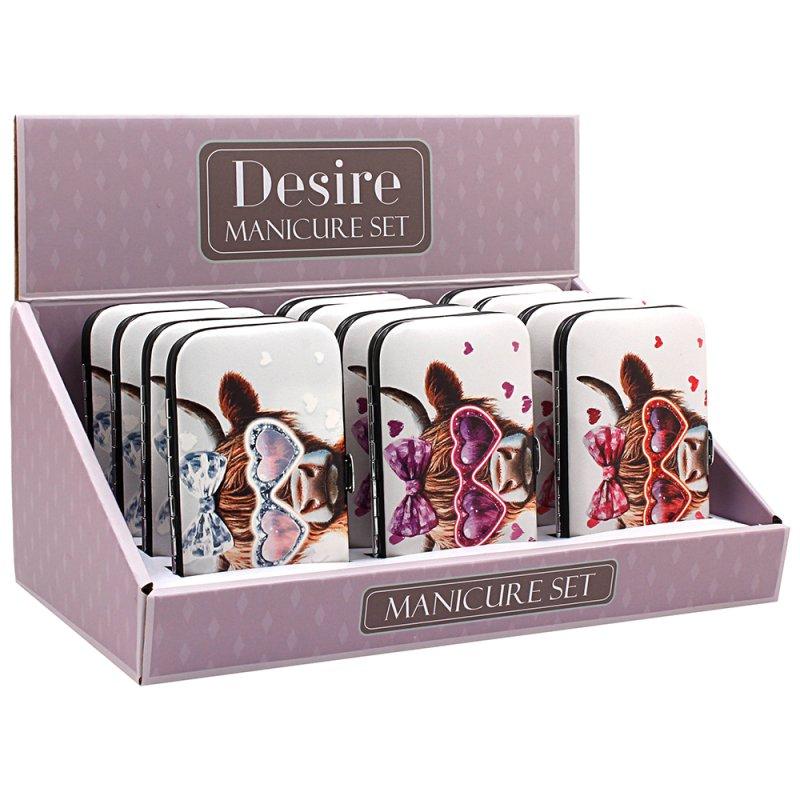 Lesser & Pavey HIGHLAND COW MANICURE SET 3ASS LP76636