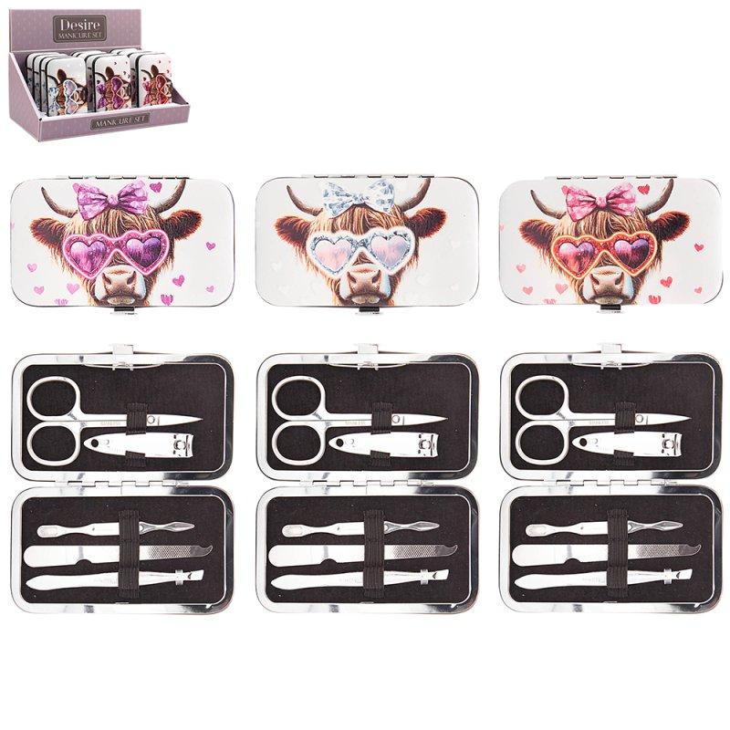 lesser & pavey HIGHLAND COW MANICURE SET 3ASS LP76636