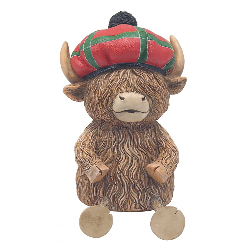 Lesser & Pavey HIGHLAND COW MONEY BANK TARTAN LP75055