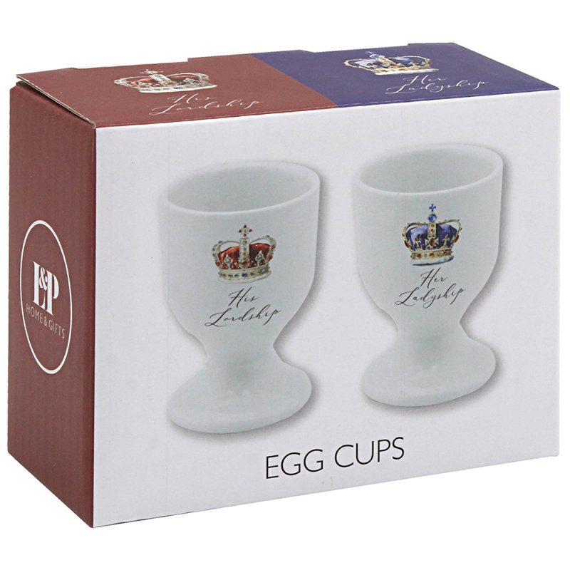 Lesser & Pavey HIS LORDSHIP & HER LADYSHIP EGG CUPS SET 2 LP96815