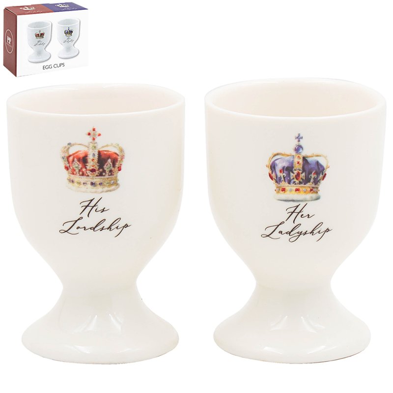 lesser & pavey HIS LORDSHIP & HER LADYSHIP EGG CUPS SET 2 LP96815