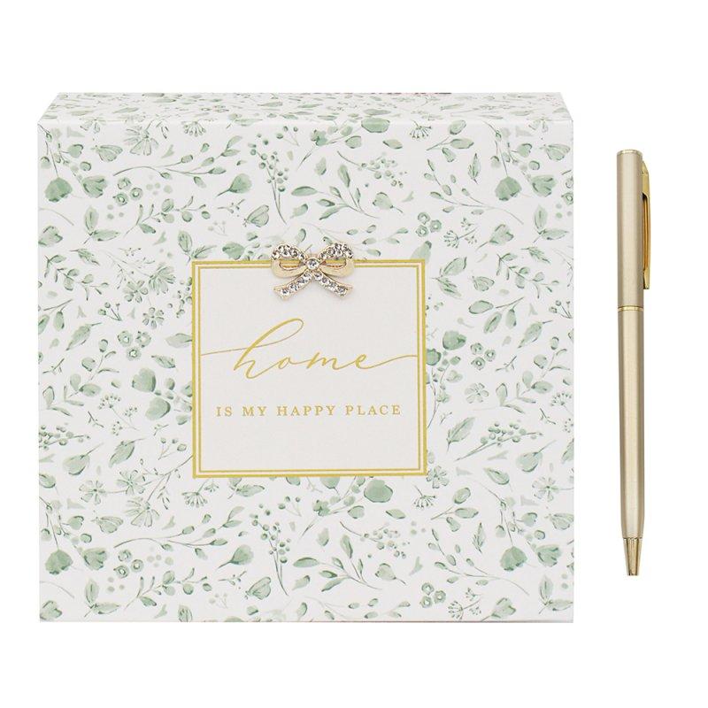 Lesser & Pavey HOME HAPPY PLACE MEMO PAD WITH PEN MADELAINE LP75291