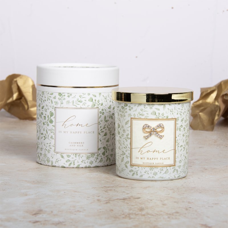 lesser & pavey HOME IS MY HAPPY PLACE CANDLE POMEGRANATE NOIR LP74580