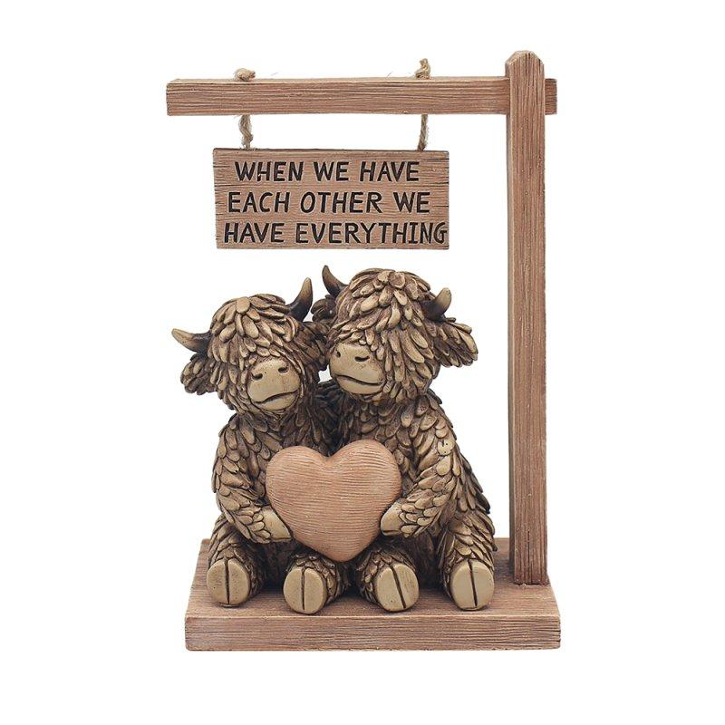 Lesser & Pavey HUGHIE HIGHLAND COW EACH OTHER LP74104