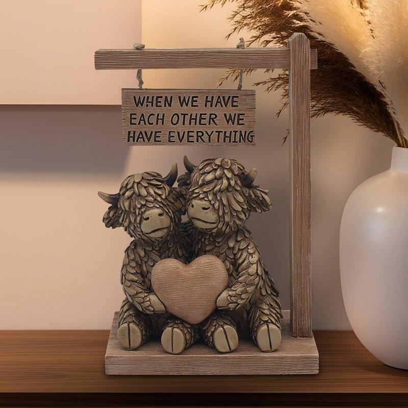 lesser & pavey HUGHIE HIGHLAND COW EACH OTHER LP74104