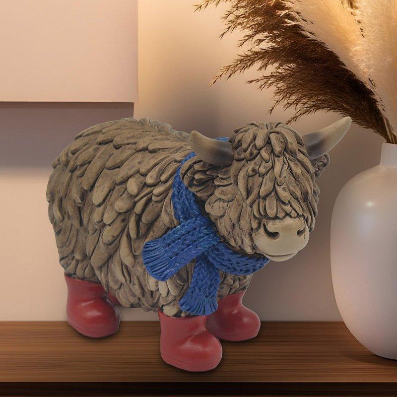 lesser & pavey HUGHIE HIGHLAND COW REDWELLIES LP76259