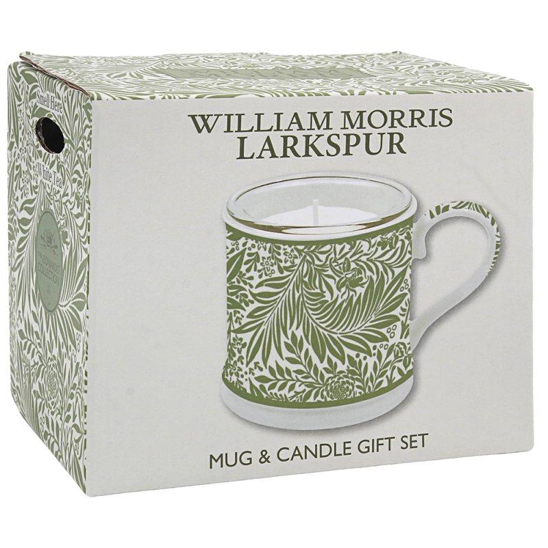 Lesser & Pavey LARKSPUR CANDLE GIFT SET Wm. MORRIS WHITE TEA LP76659