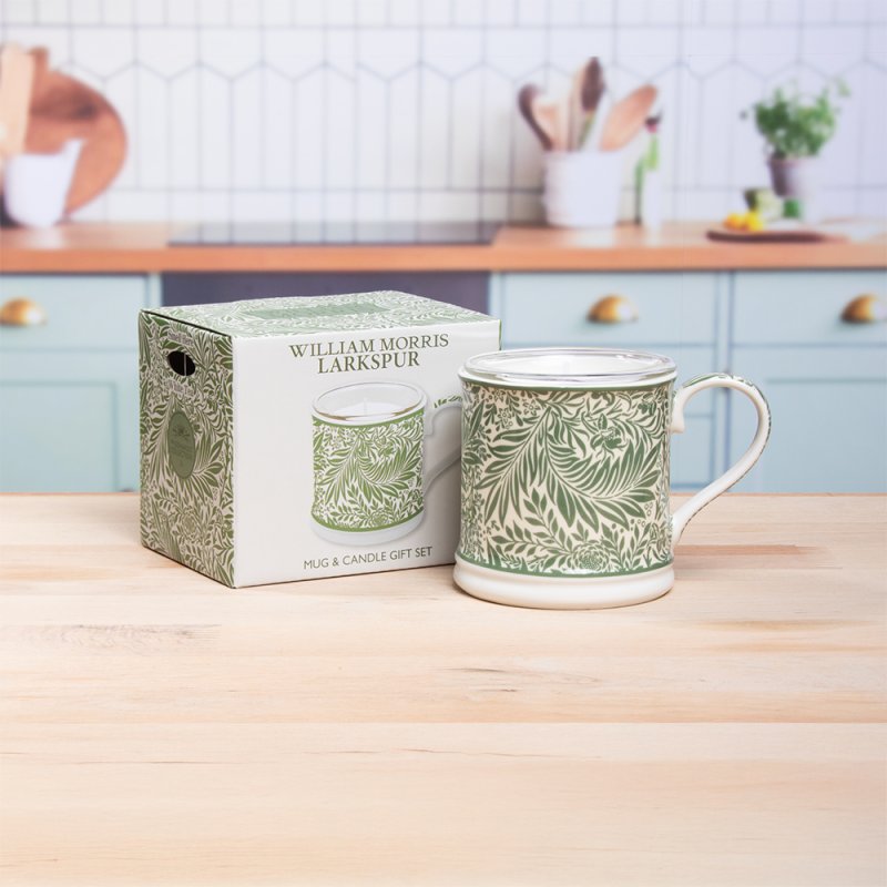 lesser & pavey LARKSPUR CANDLE GIFT SET Wm. MORRIS WHITE TEA LP76659
