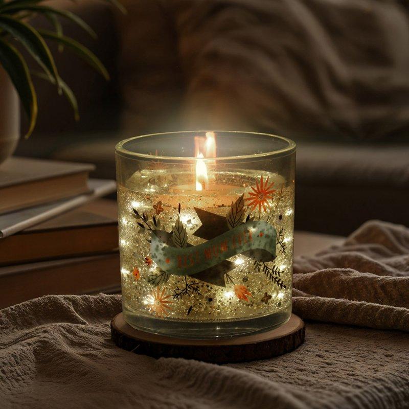 Lesser & Pavey LED GEL CANDLE BEST MUM EVER POMEGRANATE NOIR LP76709