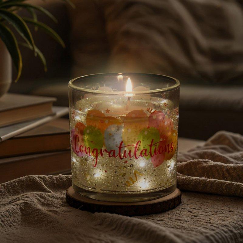 Lesser & Pavey LED GEL CANDLE CONGRATULATIONSPOMEGRANATE NOIR LP76711