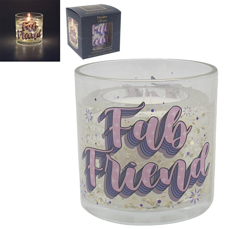 lesser & pavey LED GEL CANDLE FABULOUS FRIENDPOMEGRANATE NOIR LP76675