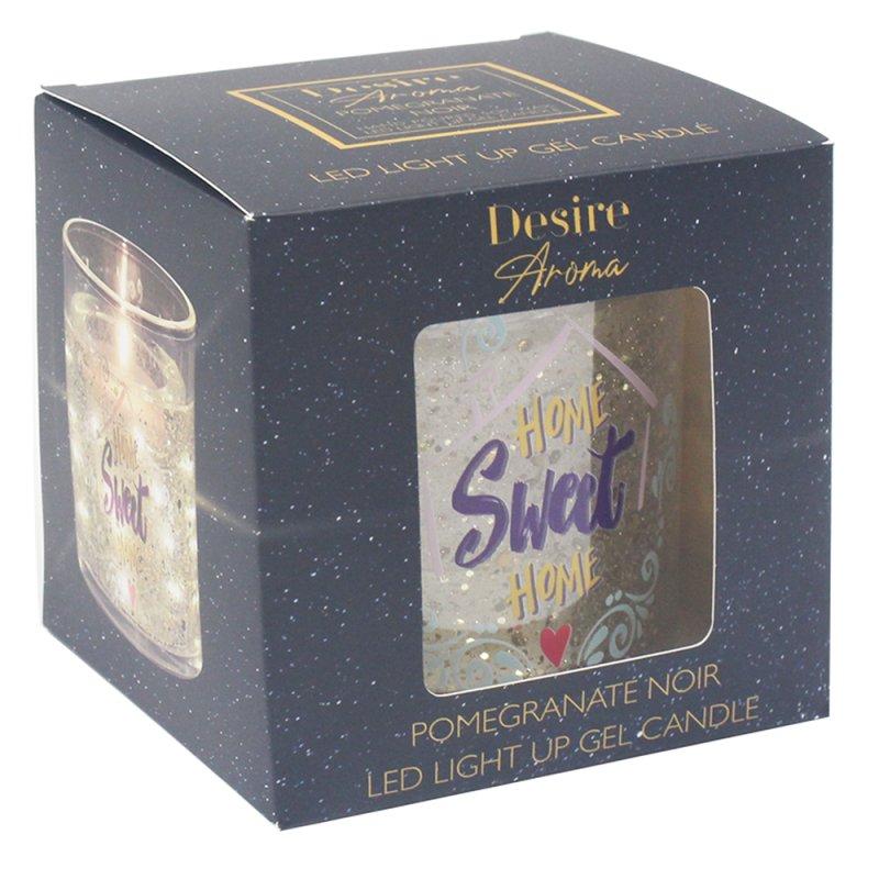 Lesser & Pavey LED GEL CANDLE HOME SWEET HOMEPOMEGRANATE NOIR LP76713