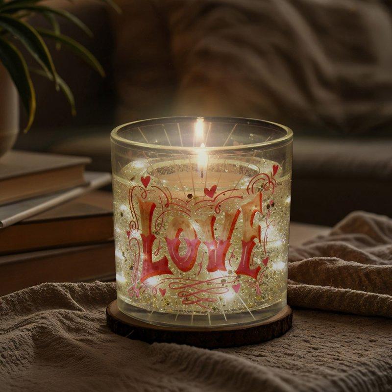 Lesser & Pavey LED GEL CANDLE LOVE POMEGRANATE NOIR LP76715